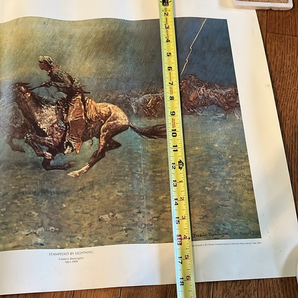 Vintage “Stampeded By Lightning” Frederic Remington Print - Picture 12 of 15